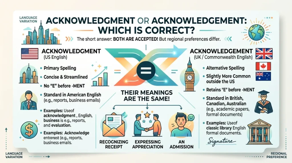Is Acknowledgment or Acknowledgement Correct?