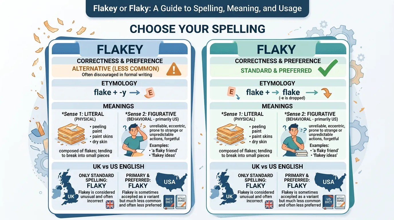 Flakey or Flaky: Which Spelling Is Correct