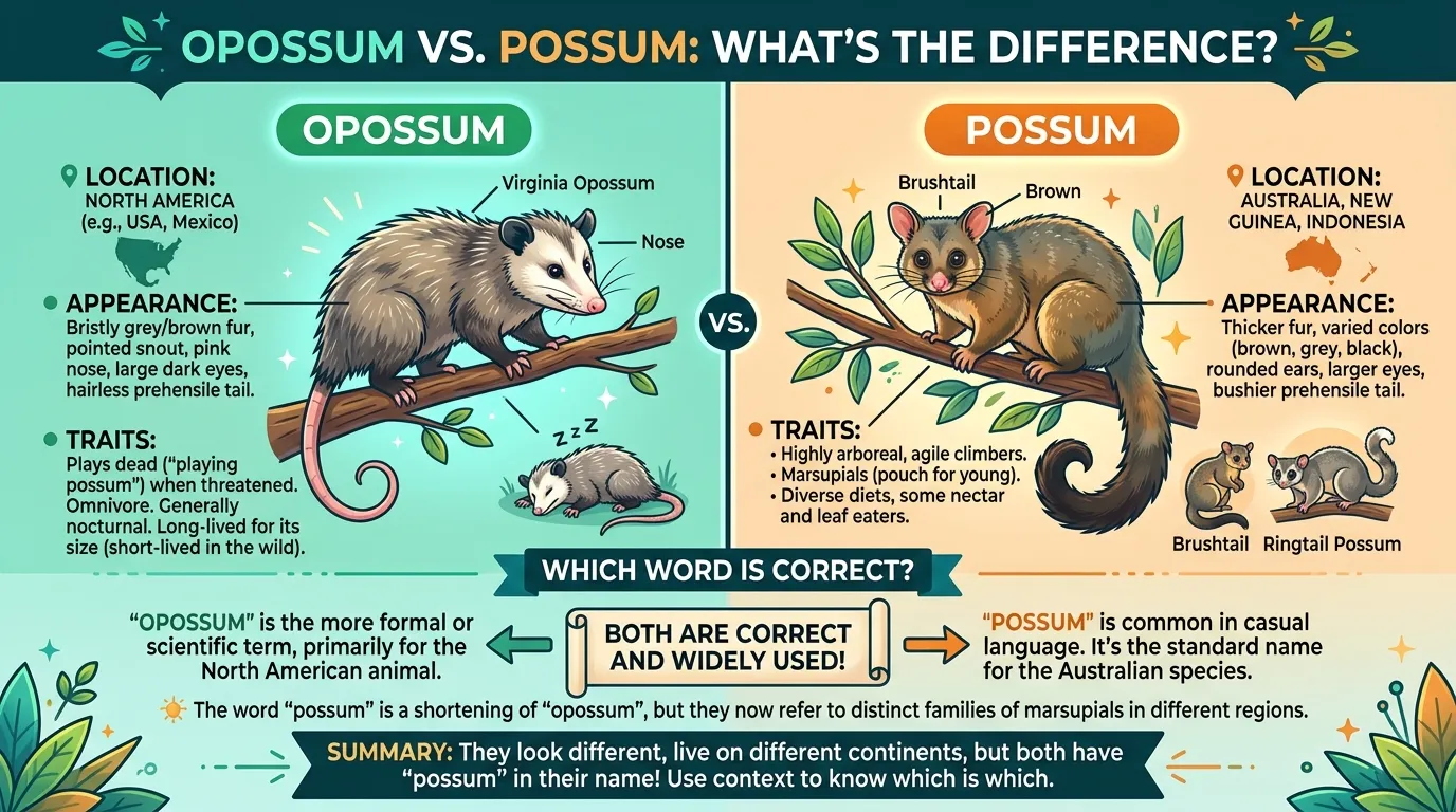 Opossum or Possum: What's the Difference