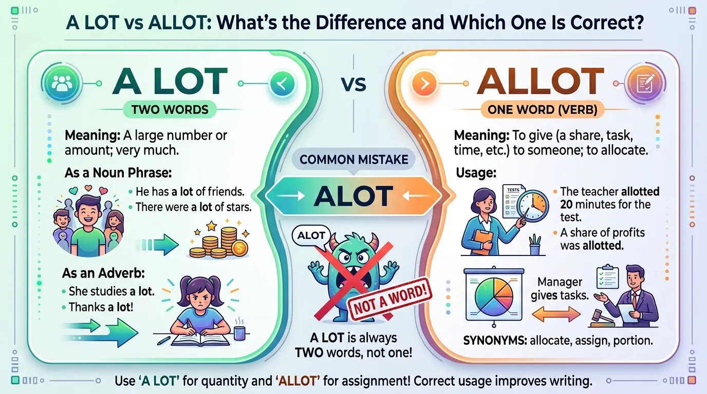A Lot vs Allot: What’s the Difference and Which One Is Correct?