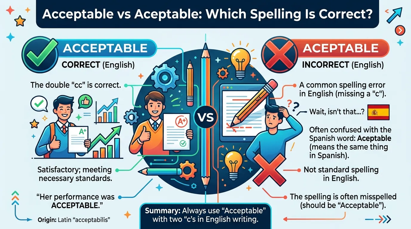 Acceptable vs Aceptable: Which Spelling Is Correct?