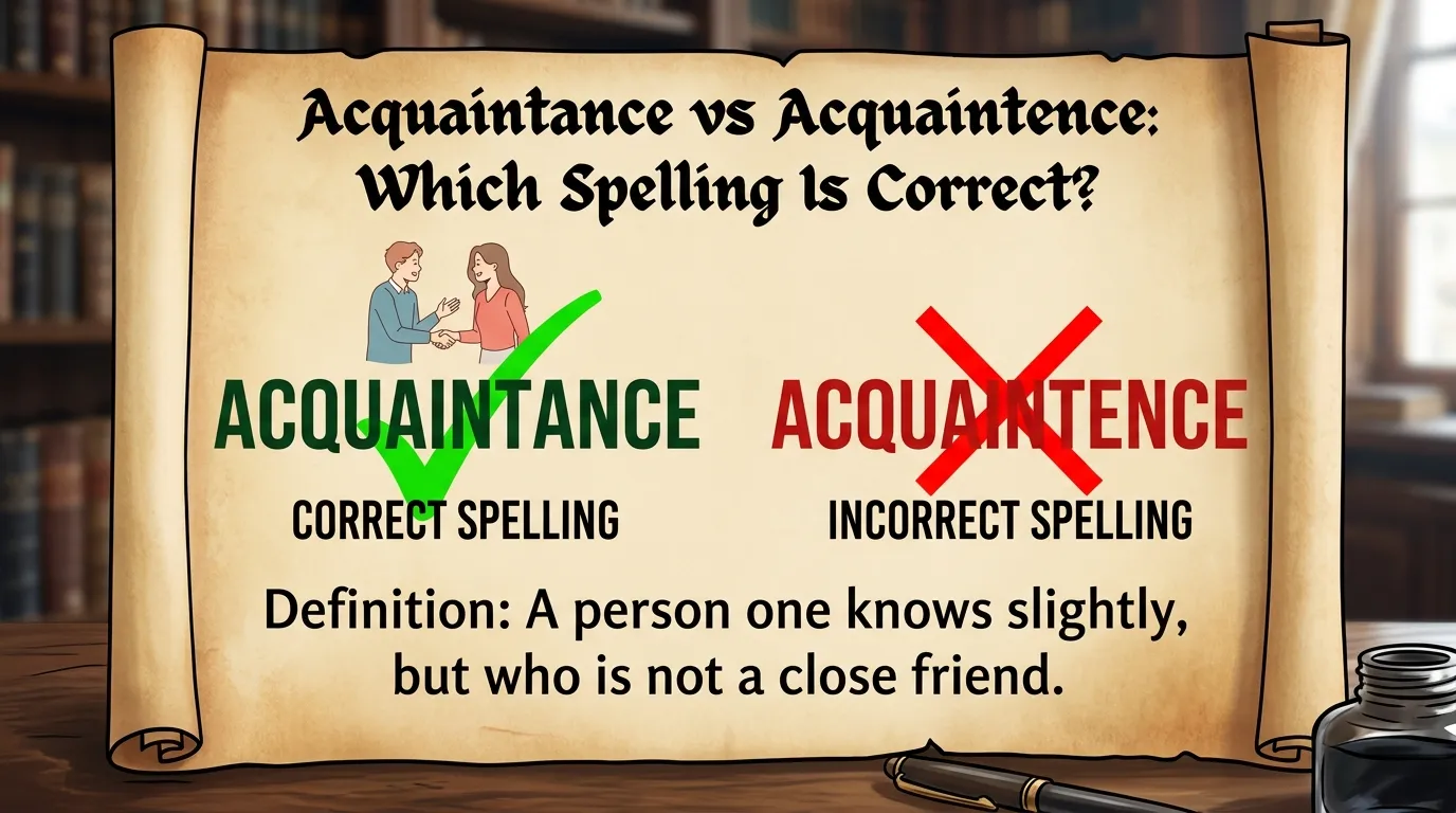 Acquaintance vs Acquaintence: Which Spelling Is Correct?