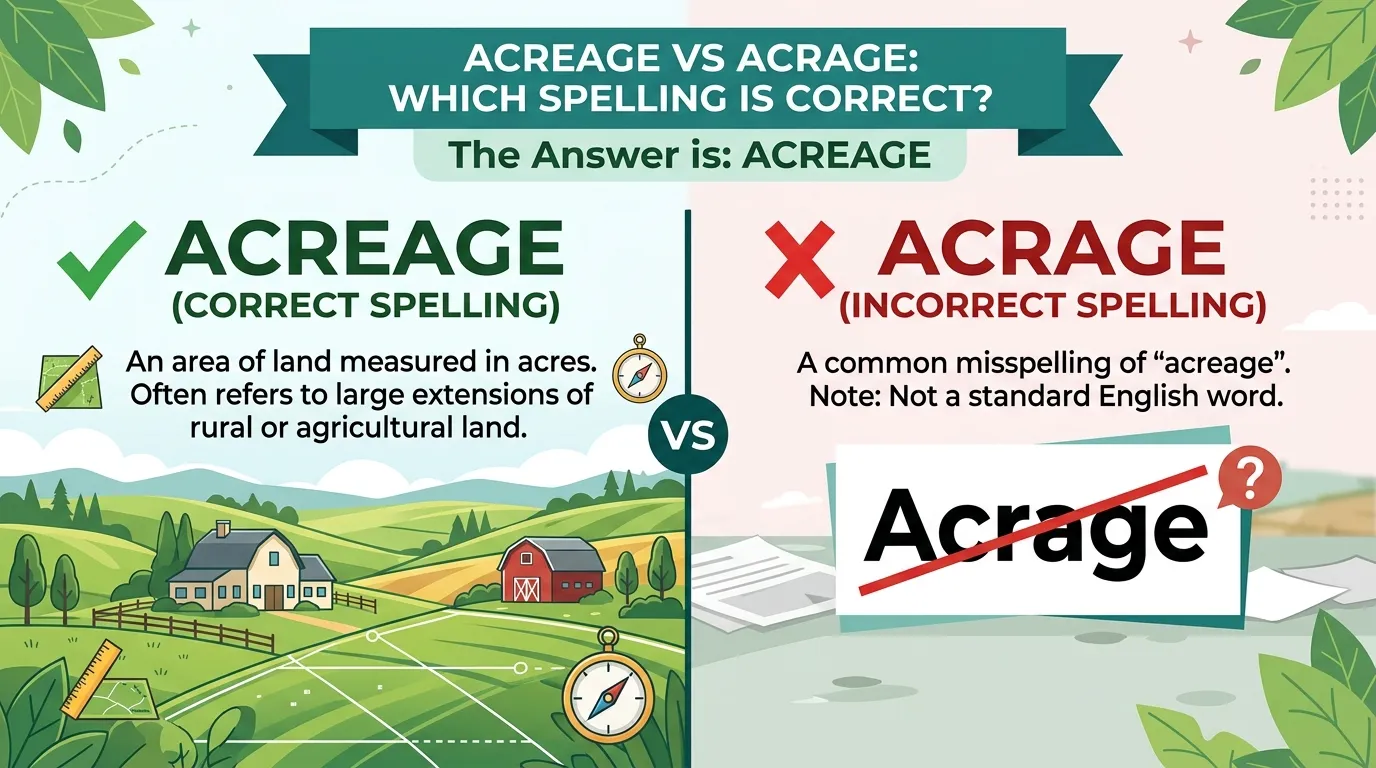 Acreage vs Acrage: Which Spelling Is Correct