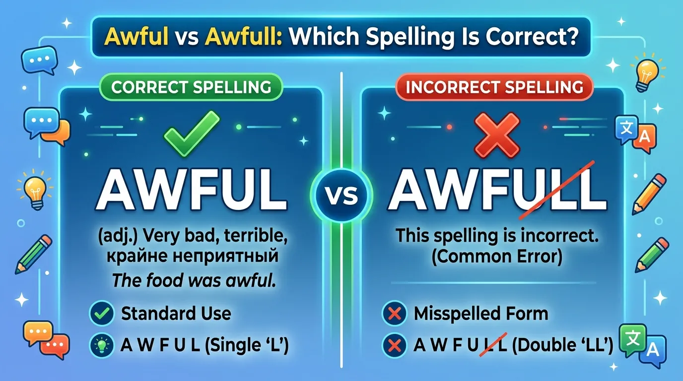 Awful vs Awfull: Which Spelling Is Correct?