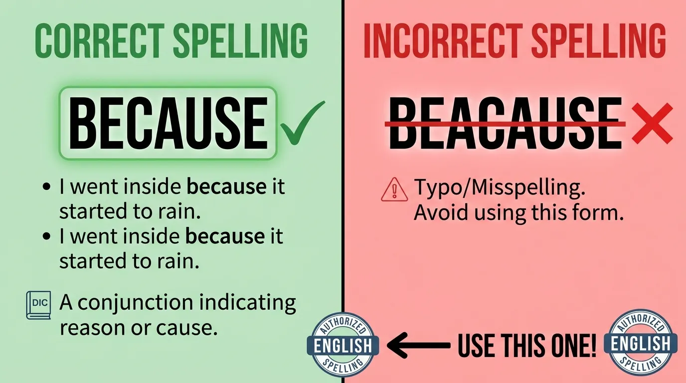 Because vs Beacause: Which Spelling Is Correct?