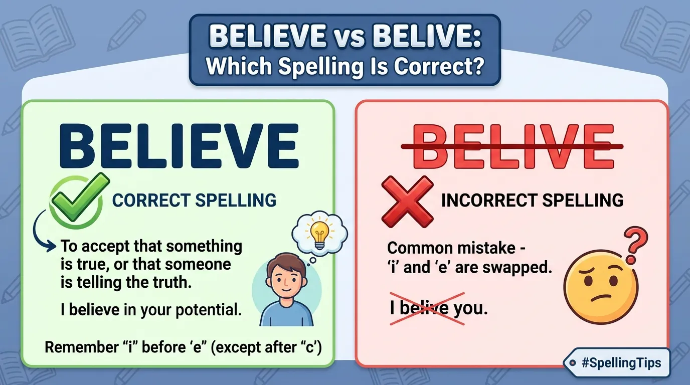 Believe vs Belive: Which Spelling Is Correct?
