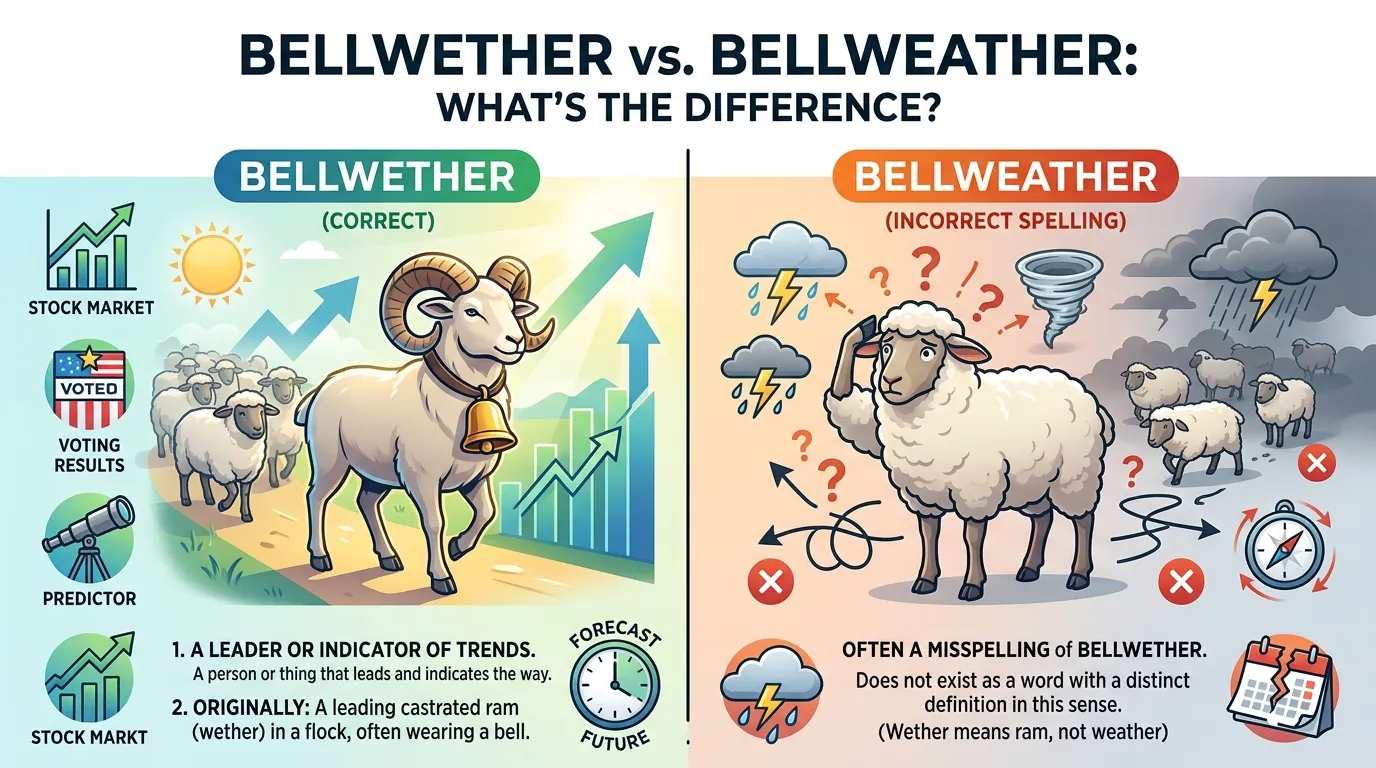 Bellwether vs. Bellweather: What's the Difference