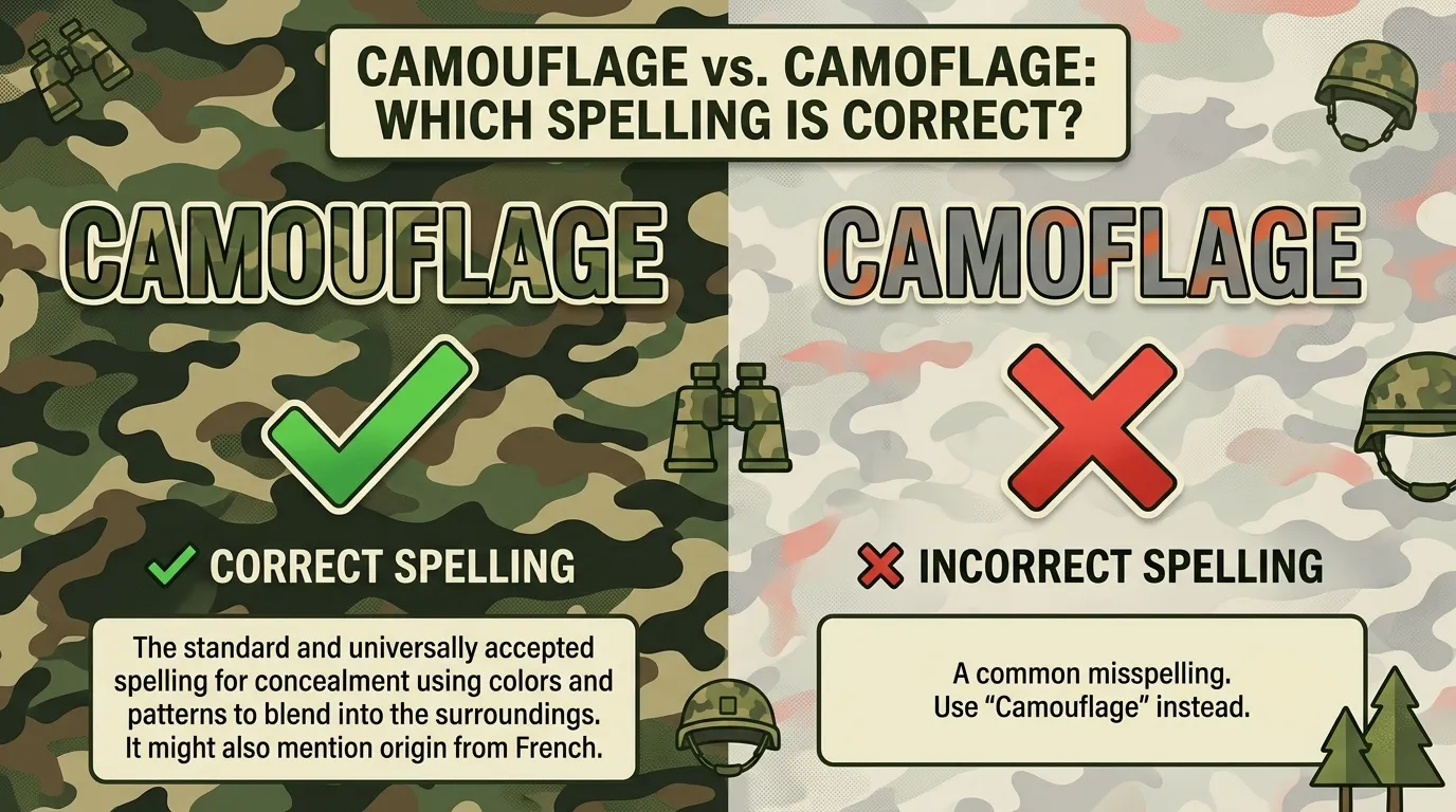 Camouflage vs Camoflage: Which Spelling Is Correct?
