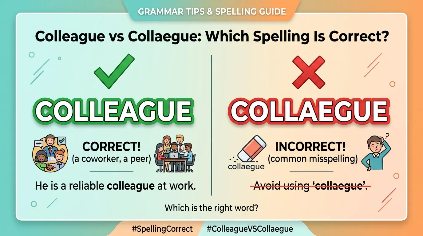 Colleague vs Collaegue: Which Spelling Is Correct?