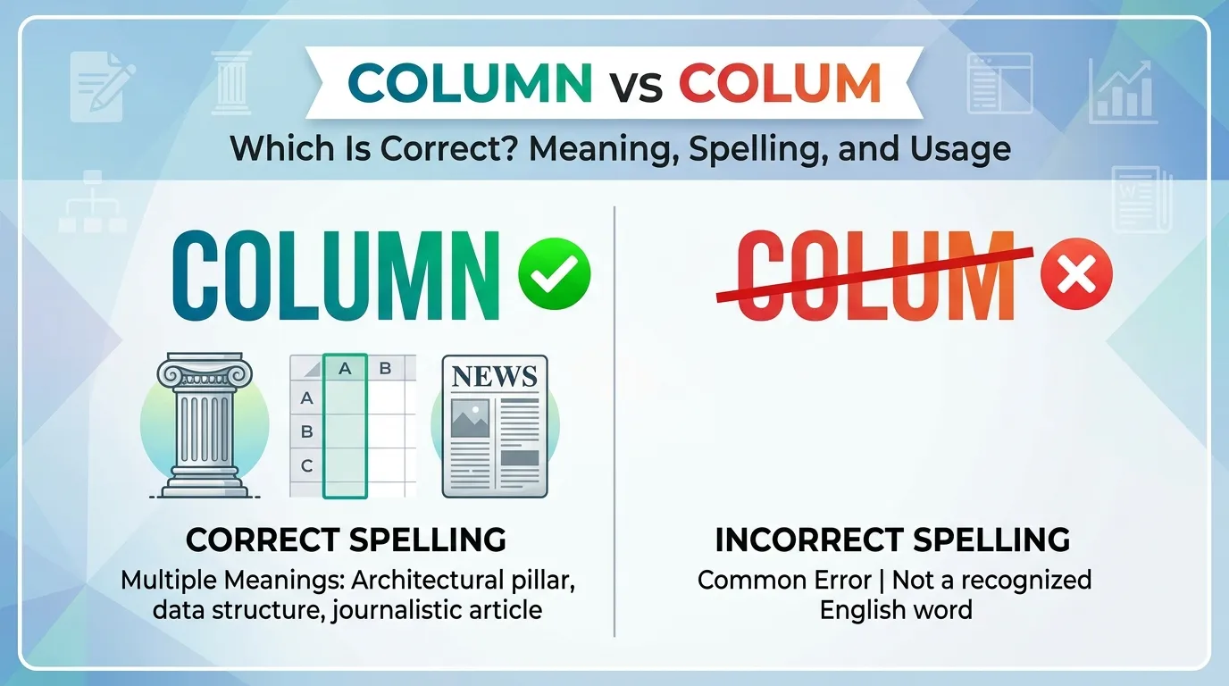 Column vs Colum: Which Is Correct?
