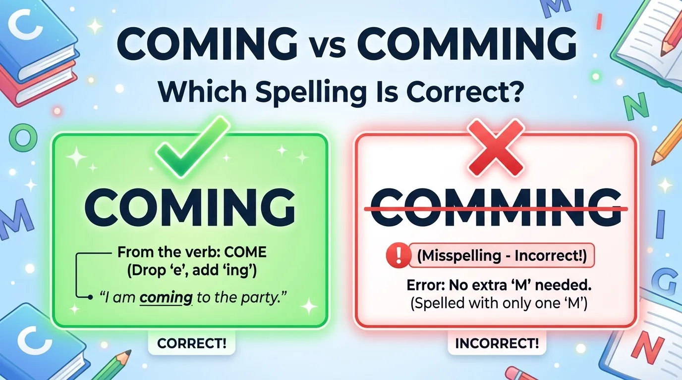 Coming vs Comming: Which Spelling Is Correct?
