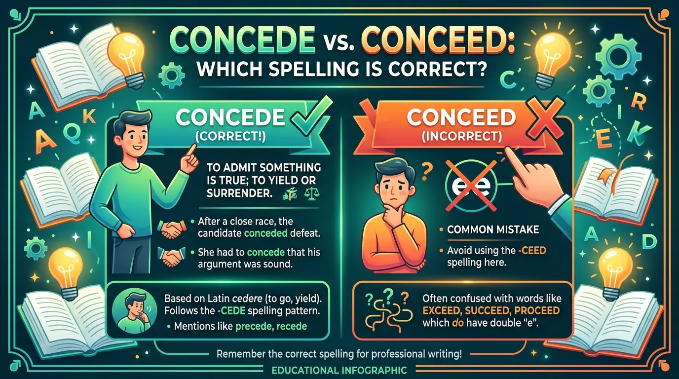 Concede vs Conceed: Which Spelling Is Correct?