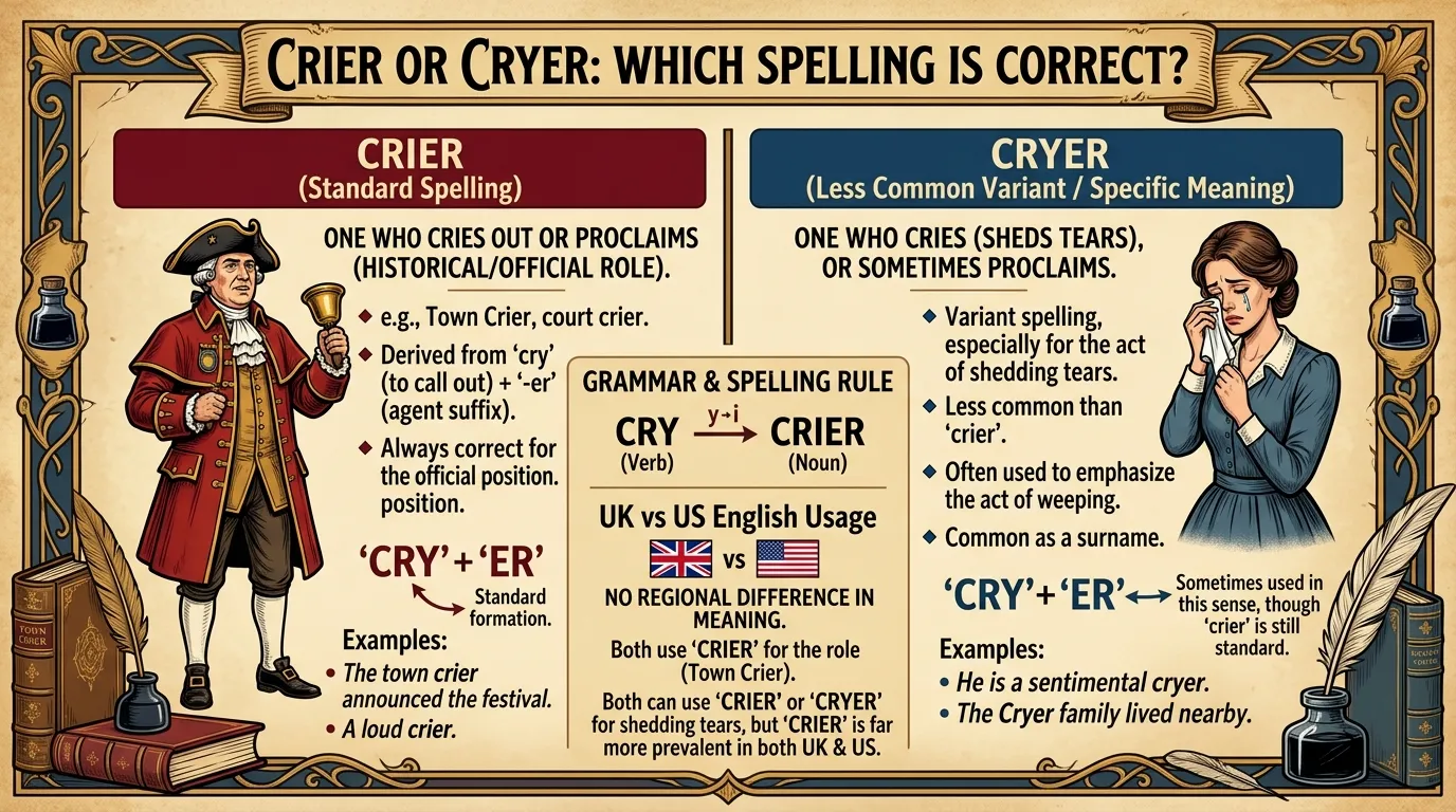 Crier or Cryer: Which Spelling Is Correct?