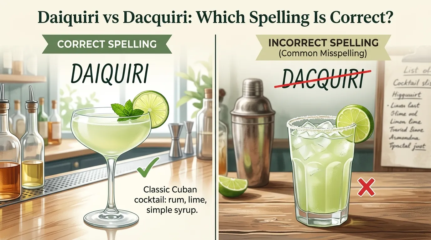Daiquiri vs Dacquiri: Which Spelling Is Correct?