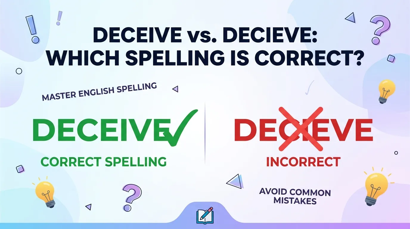 Deceive vs Decieve: Which Spelling Is Correct?