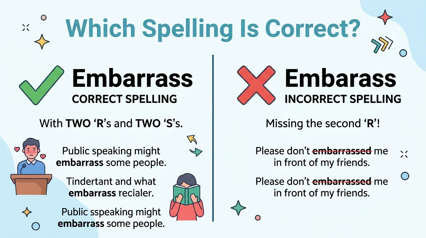 Embarrass vs Embarass: Which Spelling Is Correct?