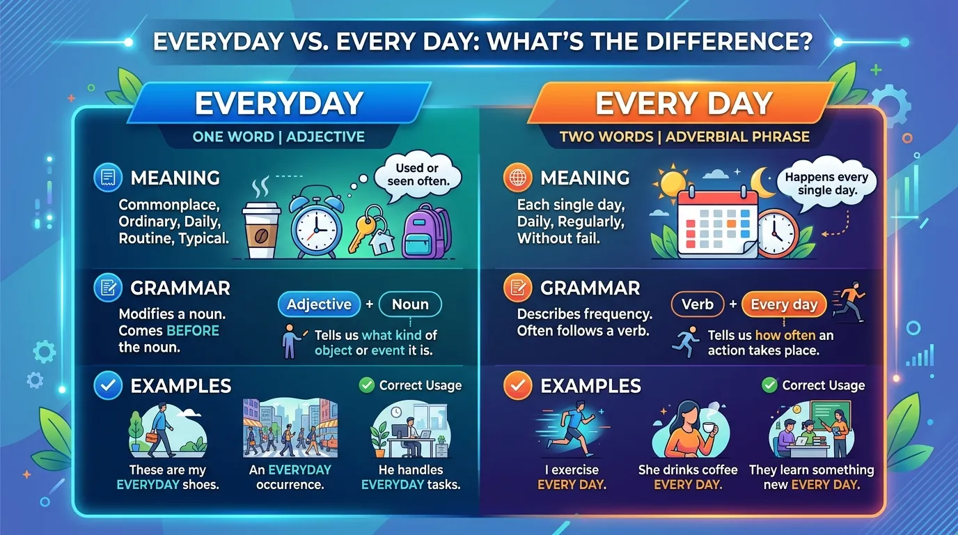 Everyday or Every Day: What's the Difference?