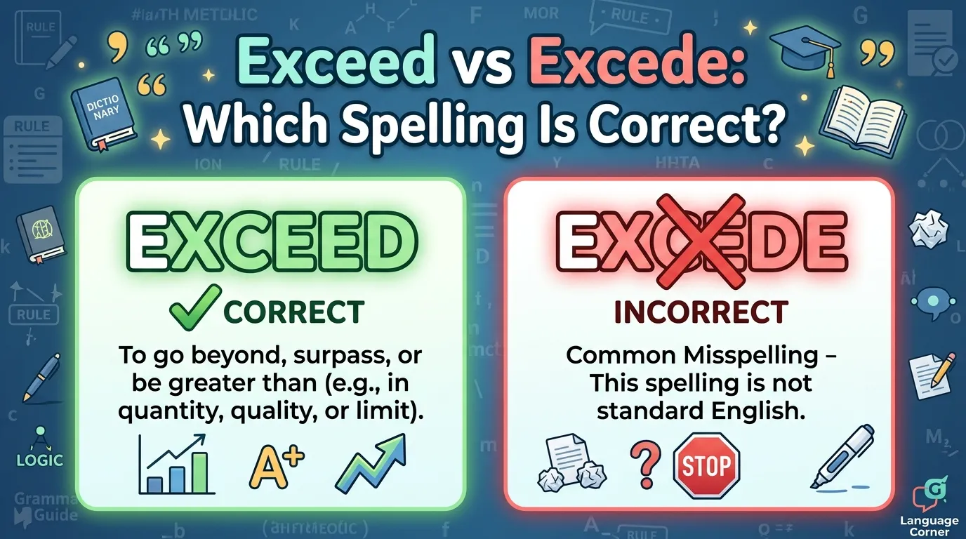 Exceed vs Excede: Which Spelling Is Correct?