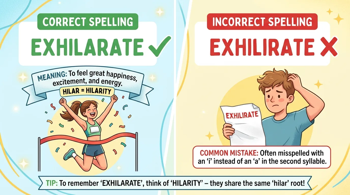 Exhilarate vs Exhilirate: Which Spelling Is Correct?