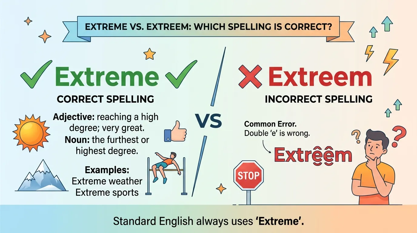 Extreme vs Extreem: Which Spelling Is Correct?
