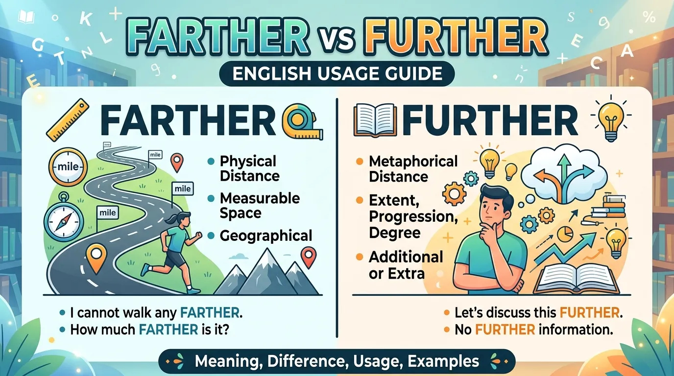 Farther vs Further