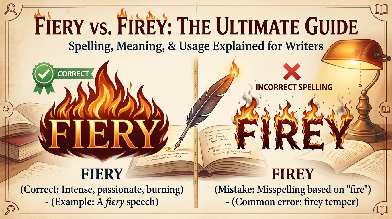 Fiery vs Firey: Which Spelling Is Correct?
