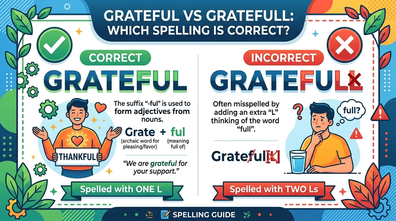 Grateful vs Gratefull: Which Spelling Is Correct?