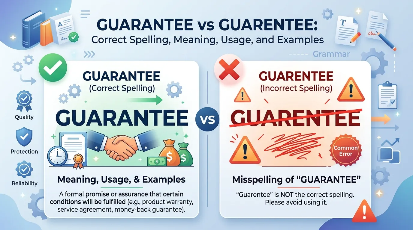 Guarantee vs Guarentee: Correct Spelling