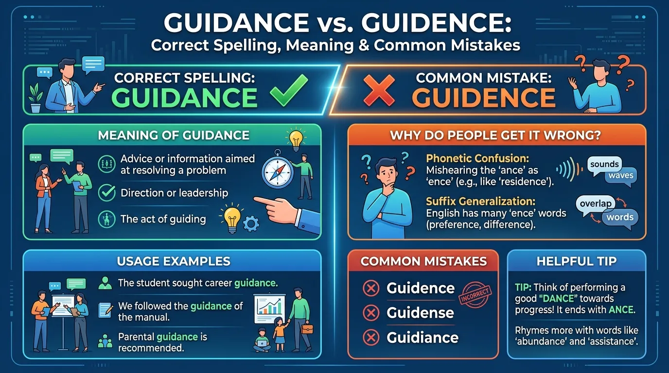 Guidance vs Guidence: Which Spelling Is Correct?