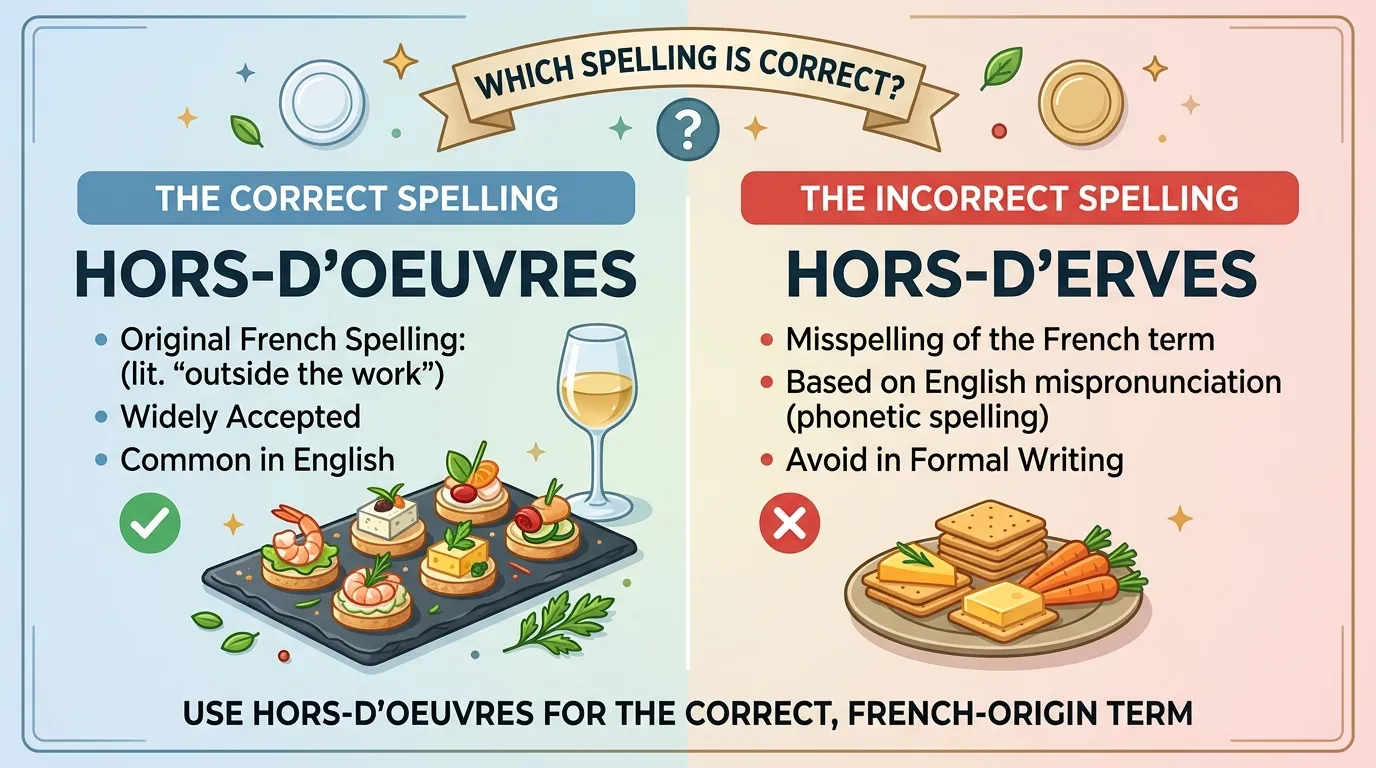 Hors d'oeuvres vs Hors Derves: Which Spelling Is Correct?