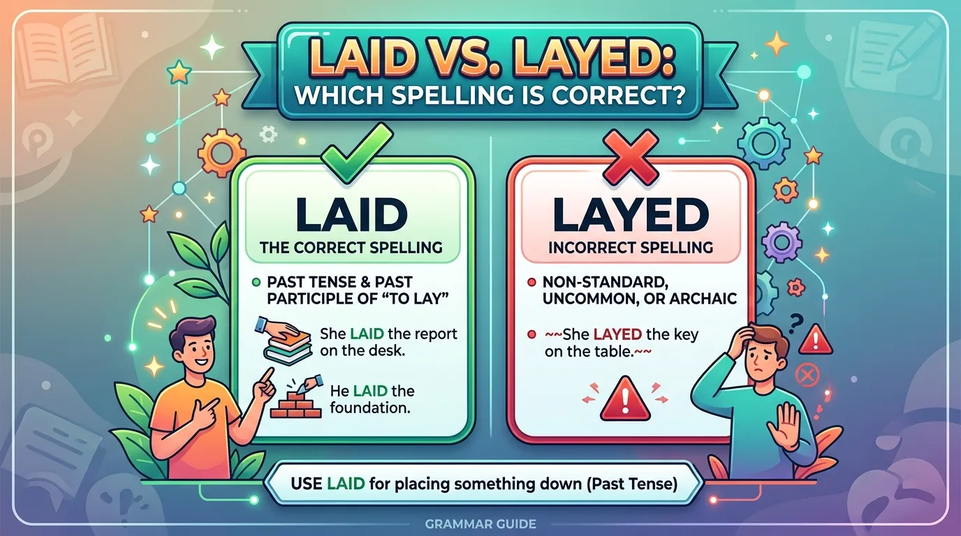 Laid vs Layed: Which Spelling Is Correct?