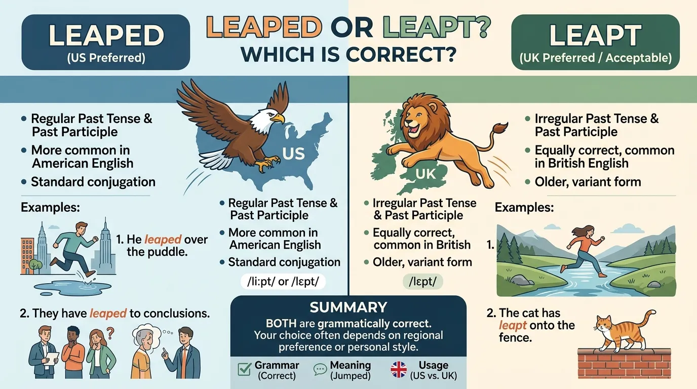 Leaped or Leapt: Which Is Correct?