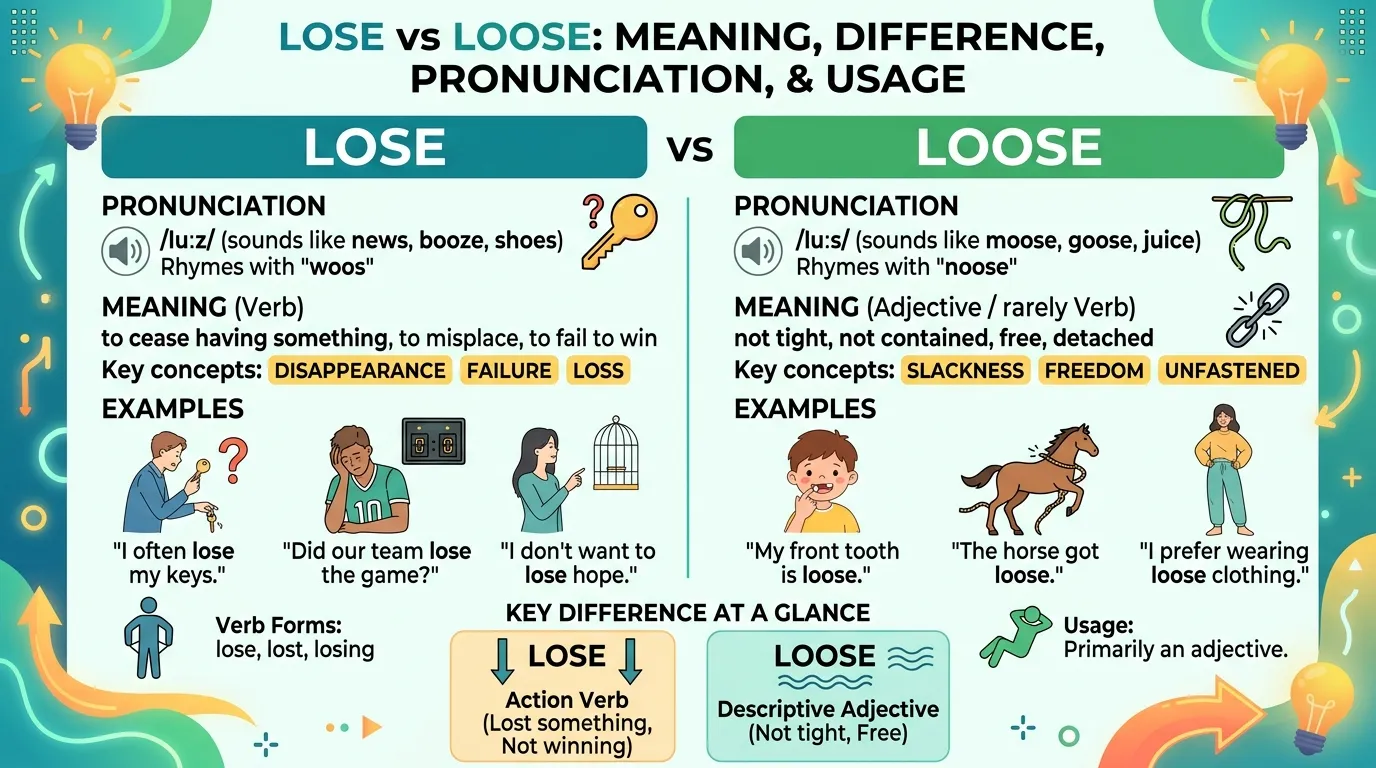 Lose vs Loose: Meaning