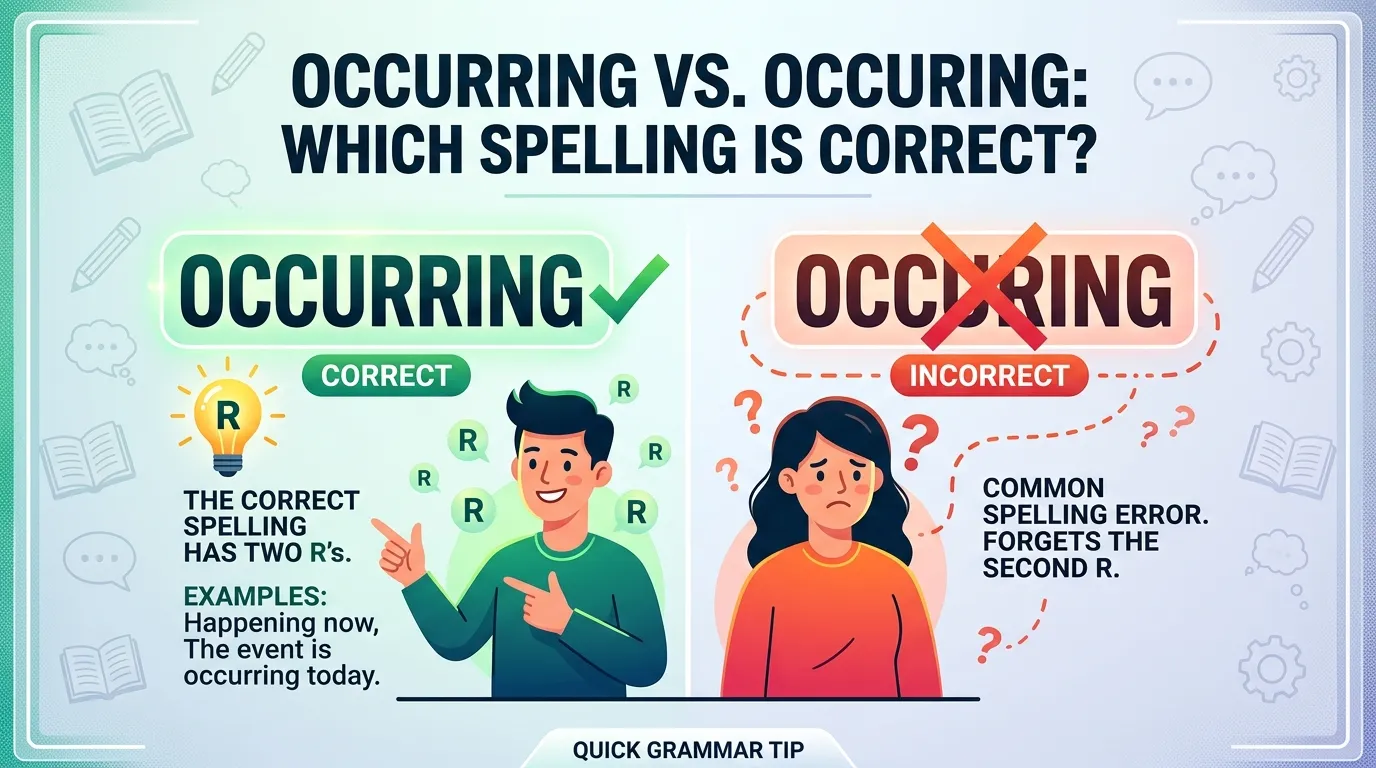 Occurring vs Occuring: Which Spelling Is Correct?