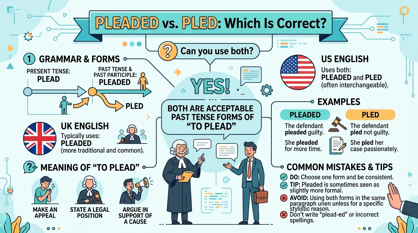 Pleaded or Pled: Which Is Correct?