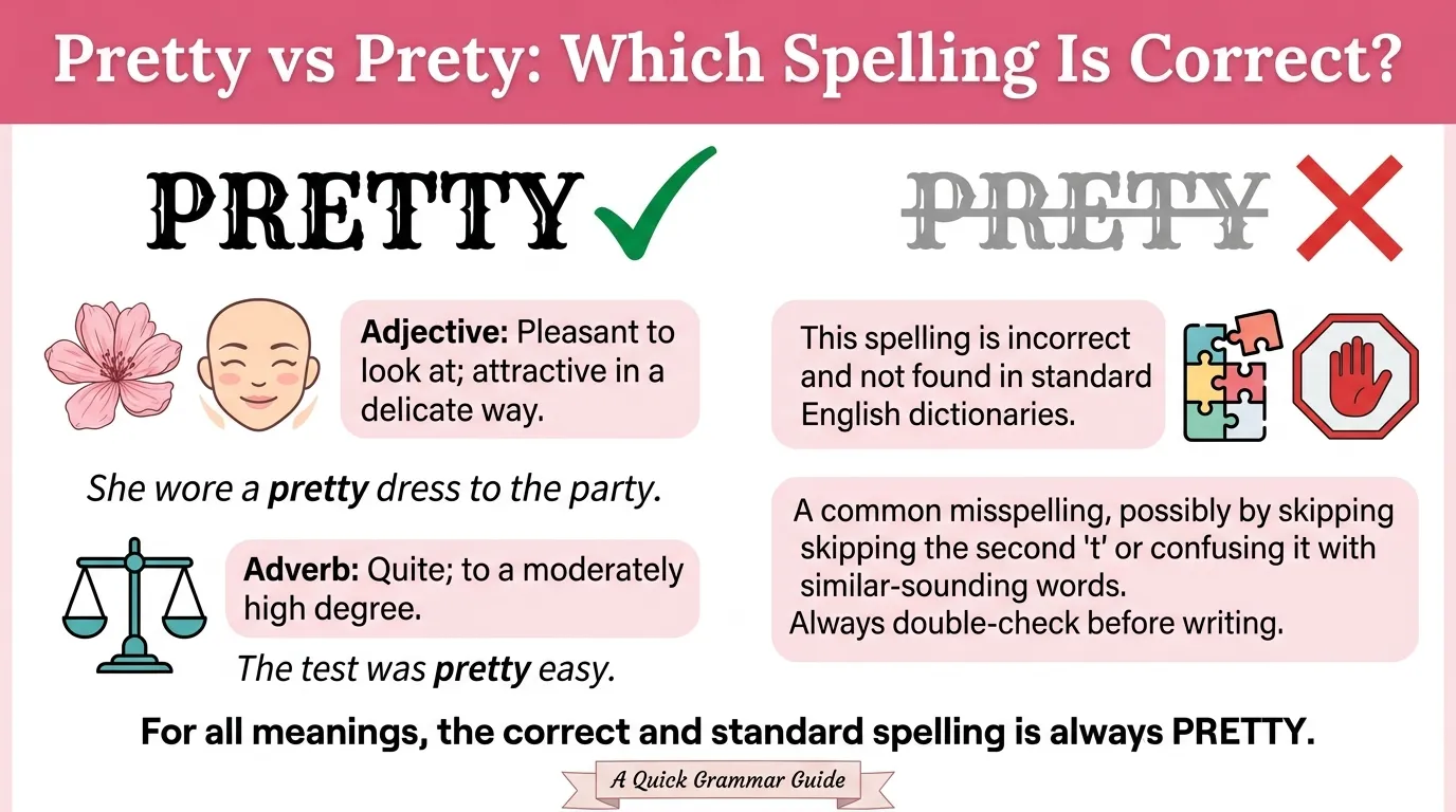 Pretty vs Prety: Which Spelling Is Correct?