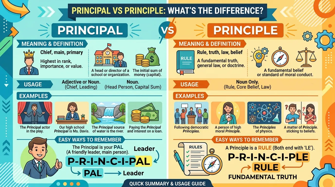 Principal vs Principle: What’s the Difference?