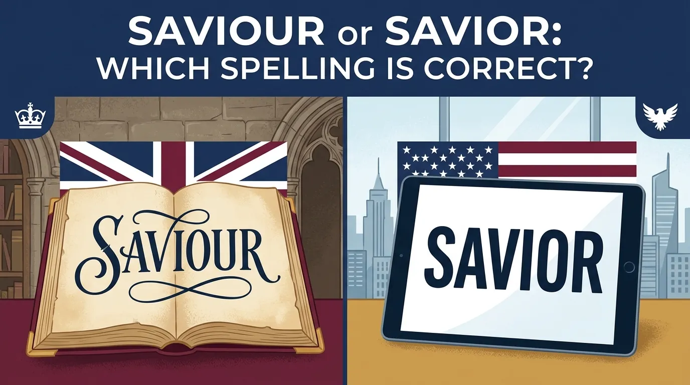 Saviour or Savior: Which spelling is correct? Learn the difference between “saviour” and “savior,” their meanings, British and American English