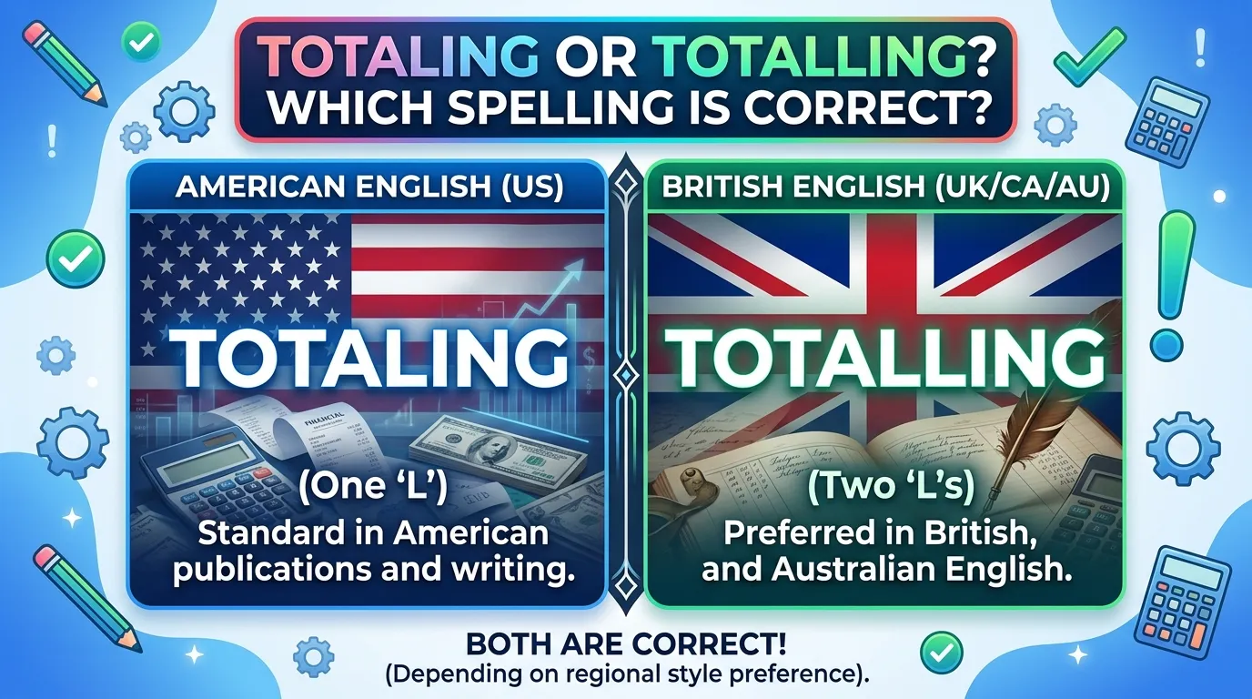 Totaling or Totalling: Which Spelling Is Correct?