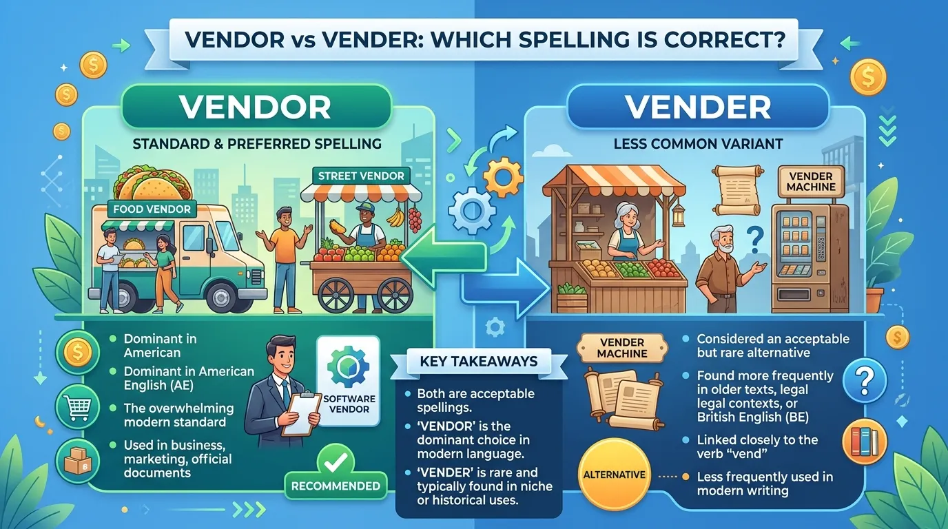 Vendor vs Vender: Which Spelling Is Correct?