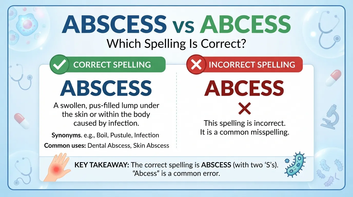 Abscess vs Abcess: Which Spelling Is Correct?