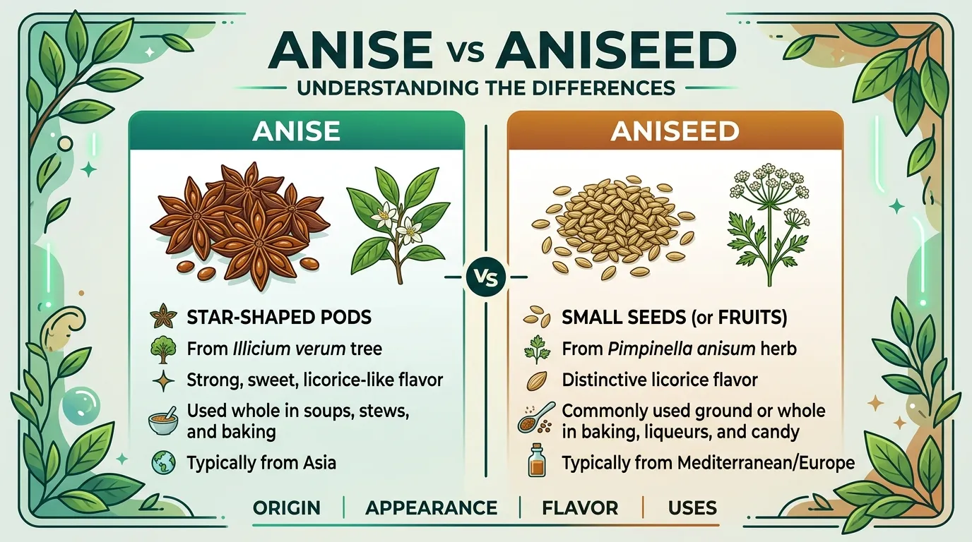 Anise vs Aniseed