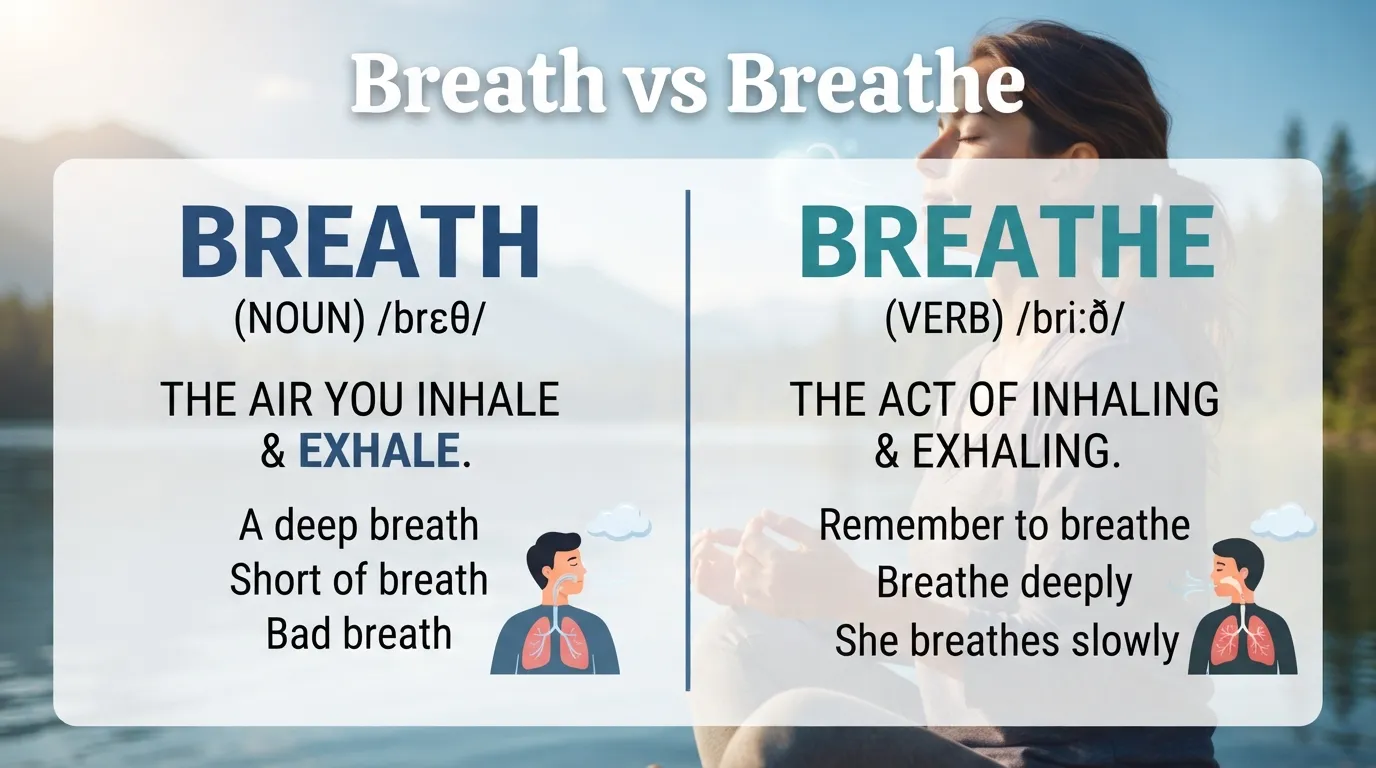 Breath vs Breathe