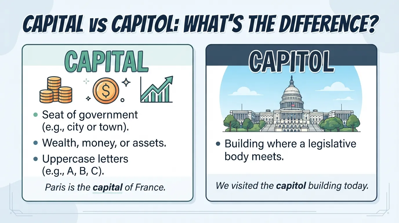 Capital vs Capitol: What’s the Difference?