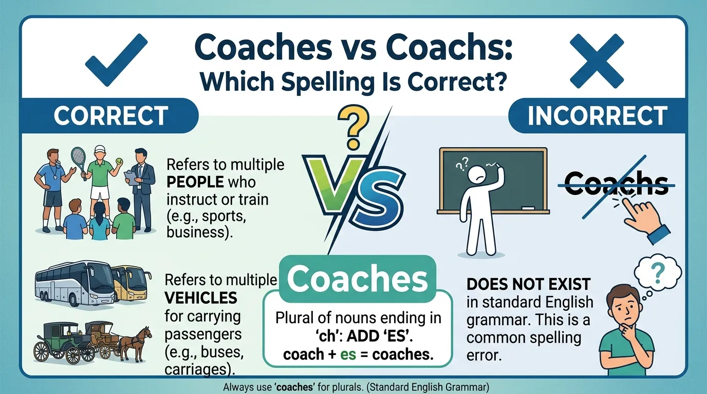 Coaches vs Coachs: Which Spelling Is Correct?