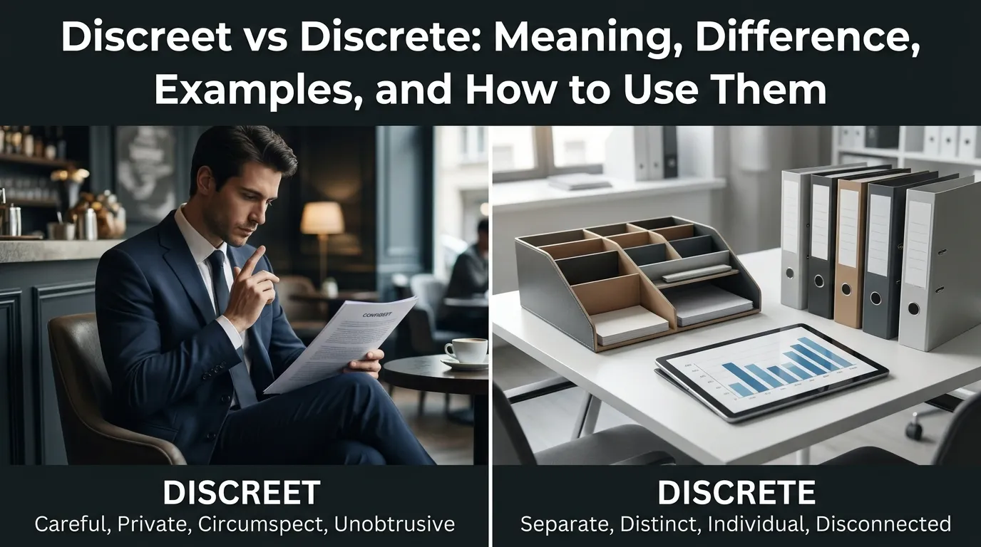 Discreet vs Discrete