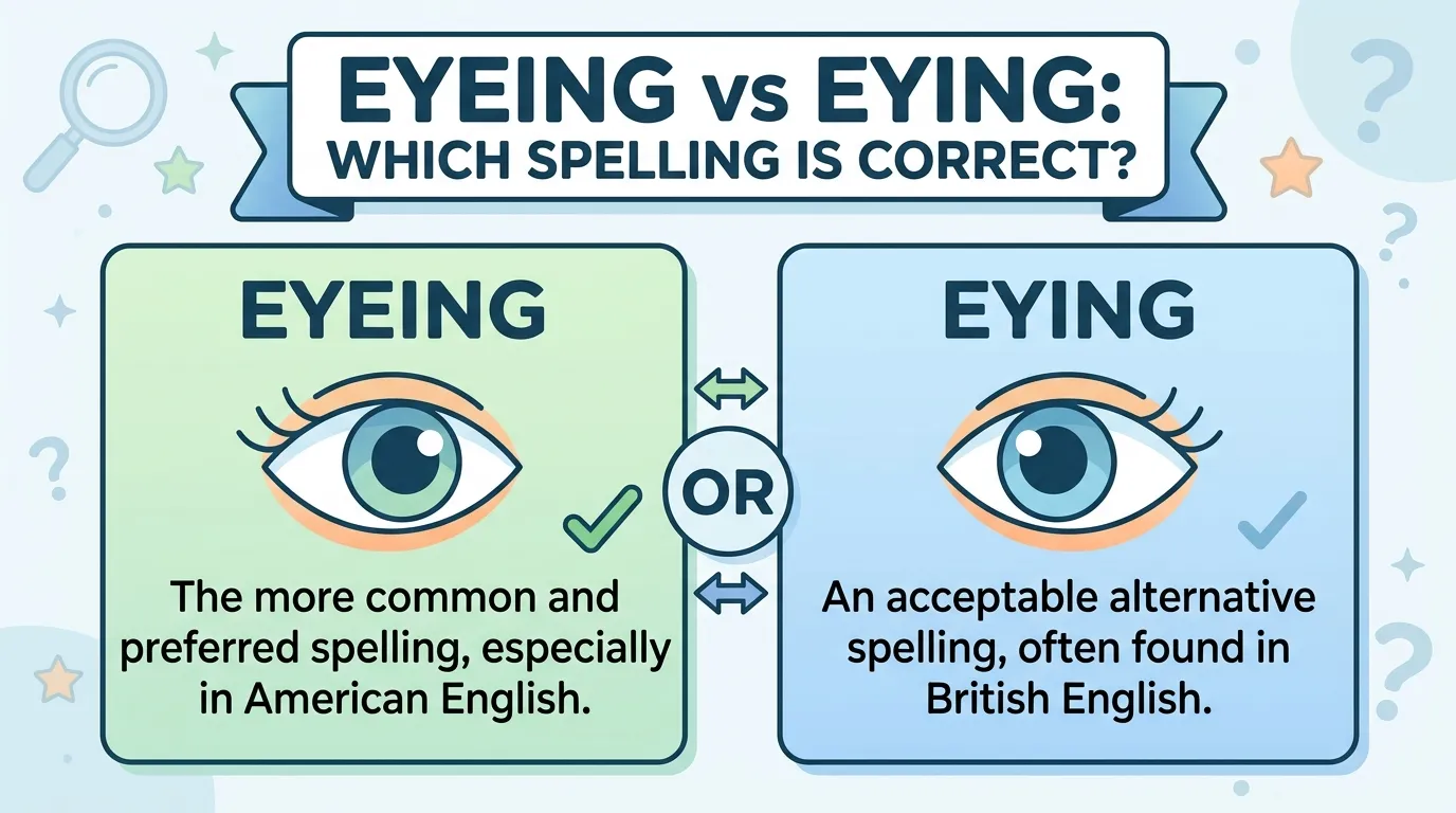 Eyeing vs Eying: Which Spelling Is Correct?