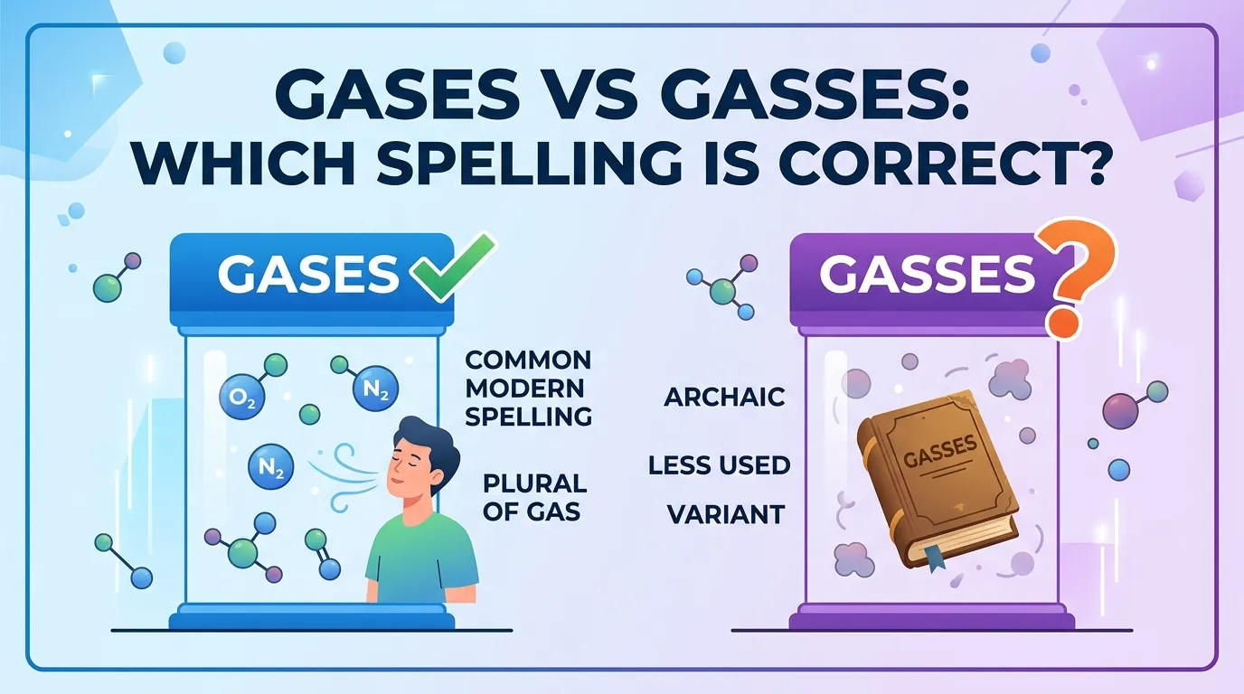 Gases vs Gasses: Which Spelling Is Correct?