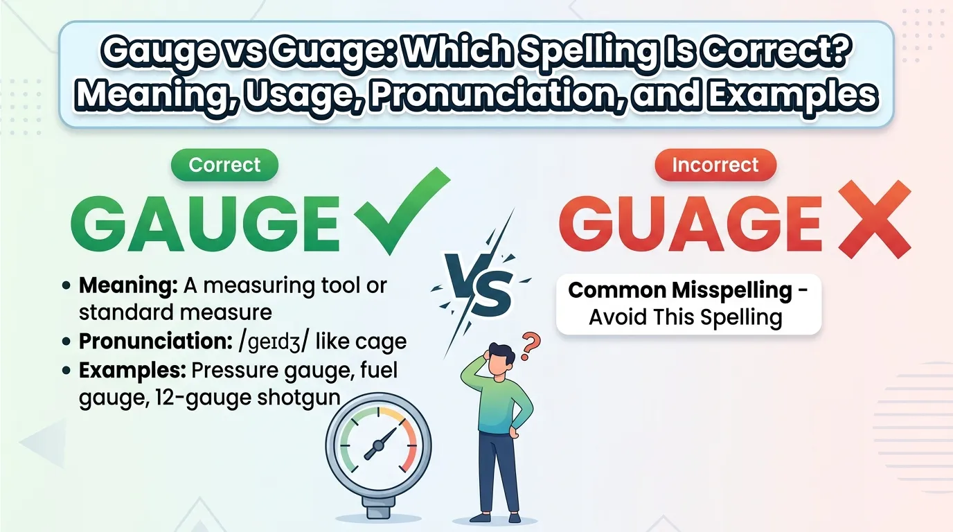 Gauge vs Guage: Which Spelling Is Correct?