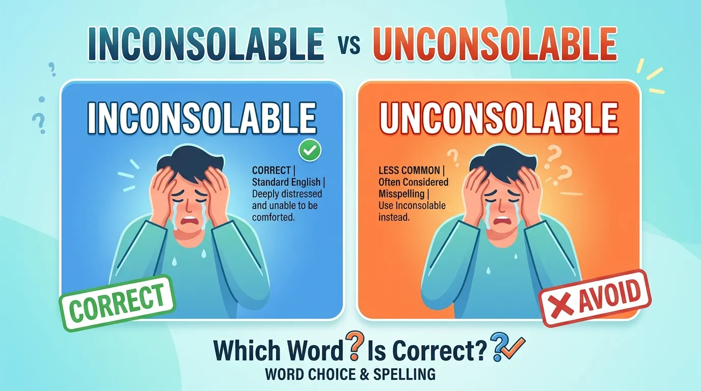 Inconsolable vs Unconsolable: Which Word Is Correct?